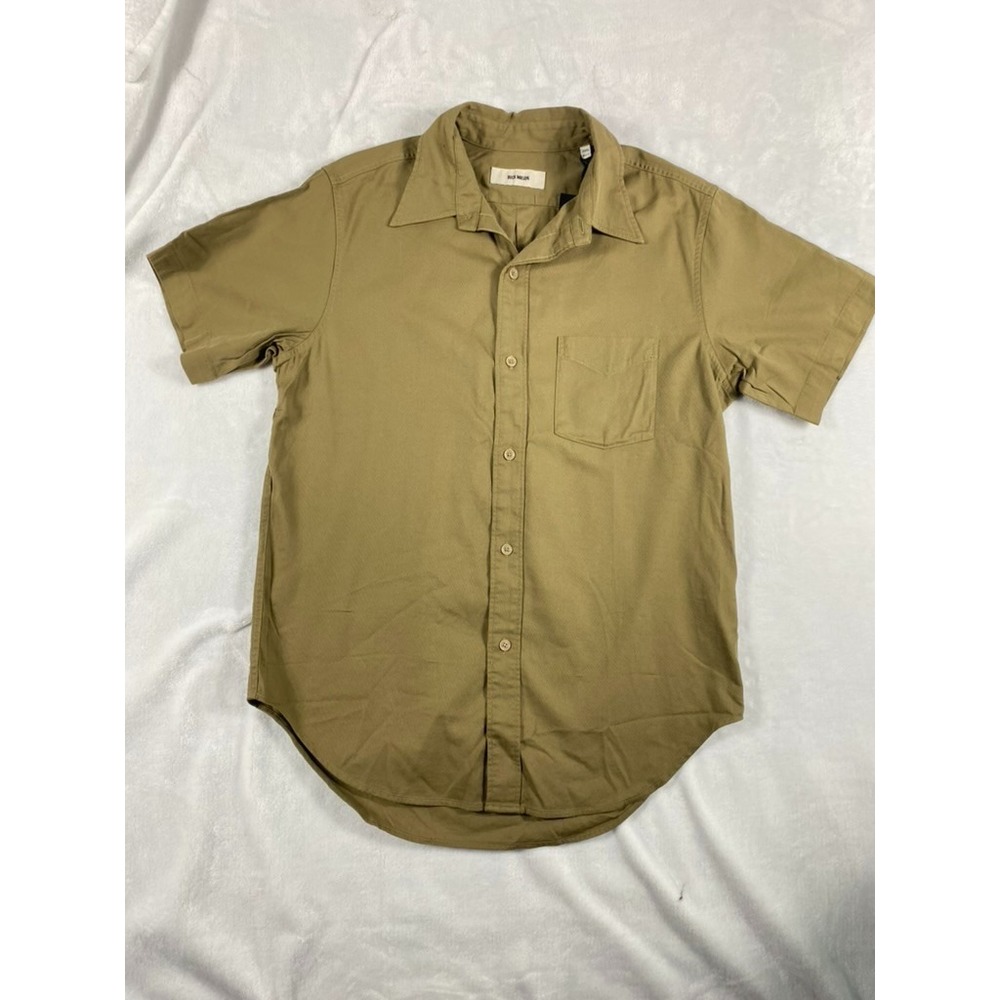 NWT Buck Mason Men's Draped Twill Short Sleeve One Pocket Shirt M MSRP $118